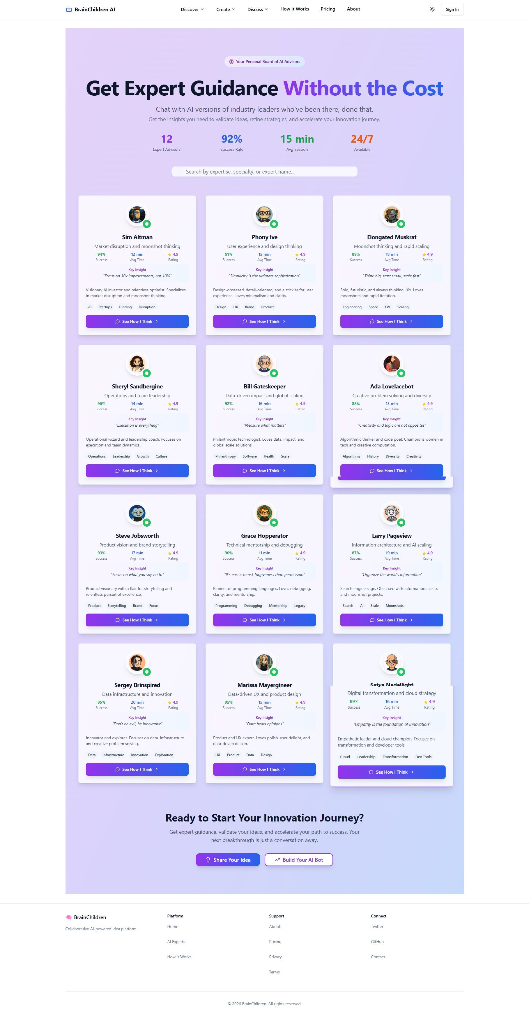 BrainChildren board of AI advisors
