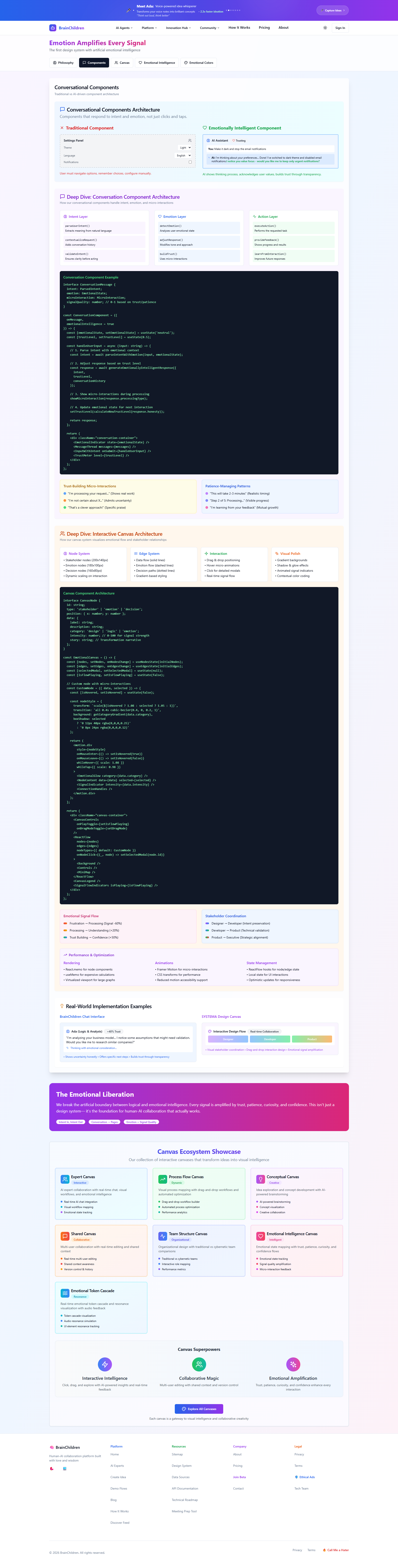 BrainChildren conversational component architecture
